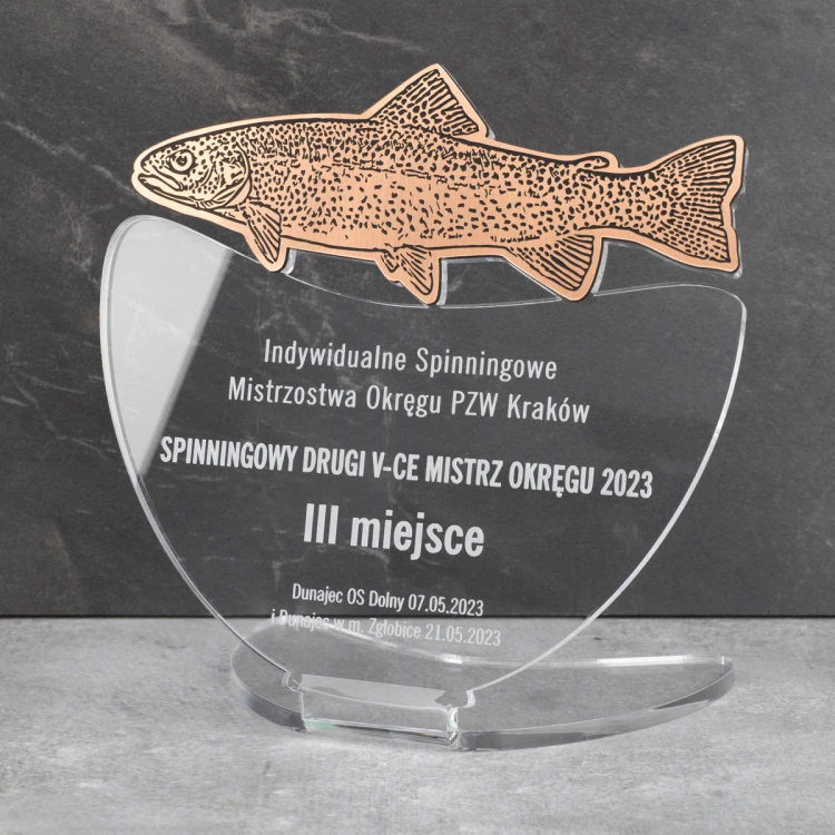 TROPHY FOR FLY FISHING COMPETITION - TROUT - model DTA9