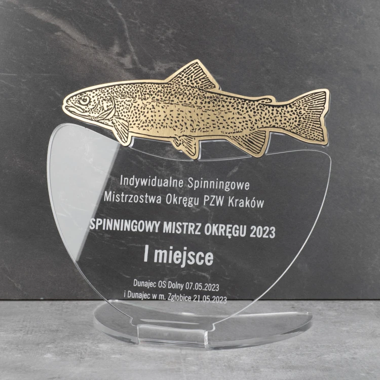 TROPHY FOR FLY FISHING COMPETITION - TROUT - model DTA9