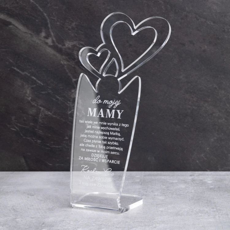 TROPHY HEART - gift for mom - model MTA5