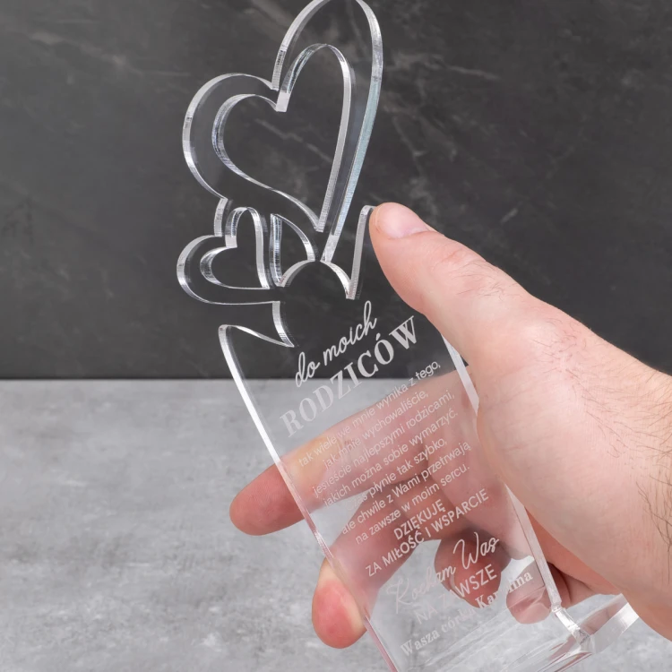 HEART STATUETTE - souvenir thank you gift for parents - model DTA085