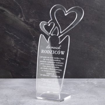 HEART STATUETTE - souvenir thank you gift for parents - model DTA085