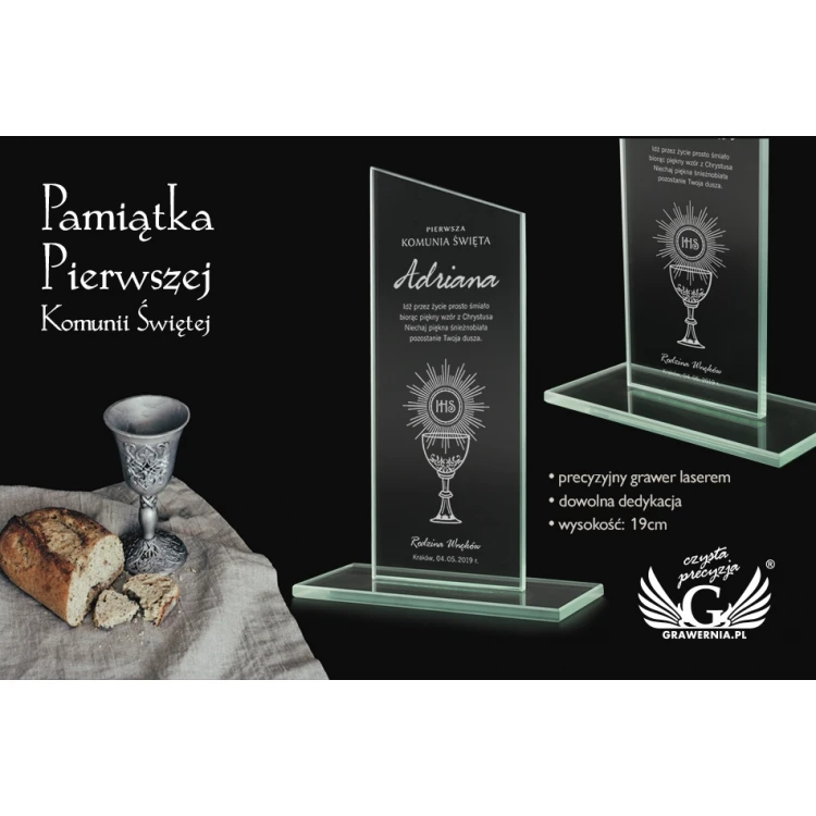 CULTI 2 Glass Trophy - First Holy Communion Souvenir - TSZ060