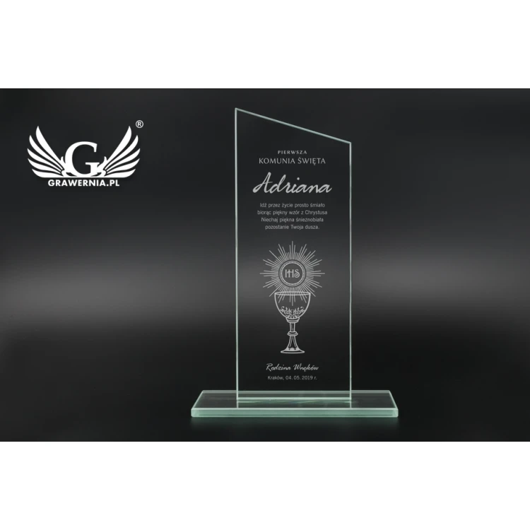 CULTI 2 Glass Trophy - First Holy Communion Souvenir - TSZ060