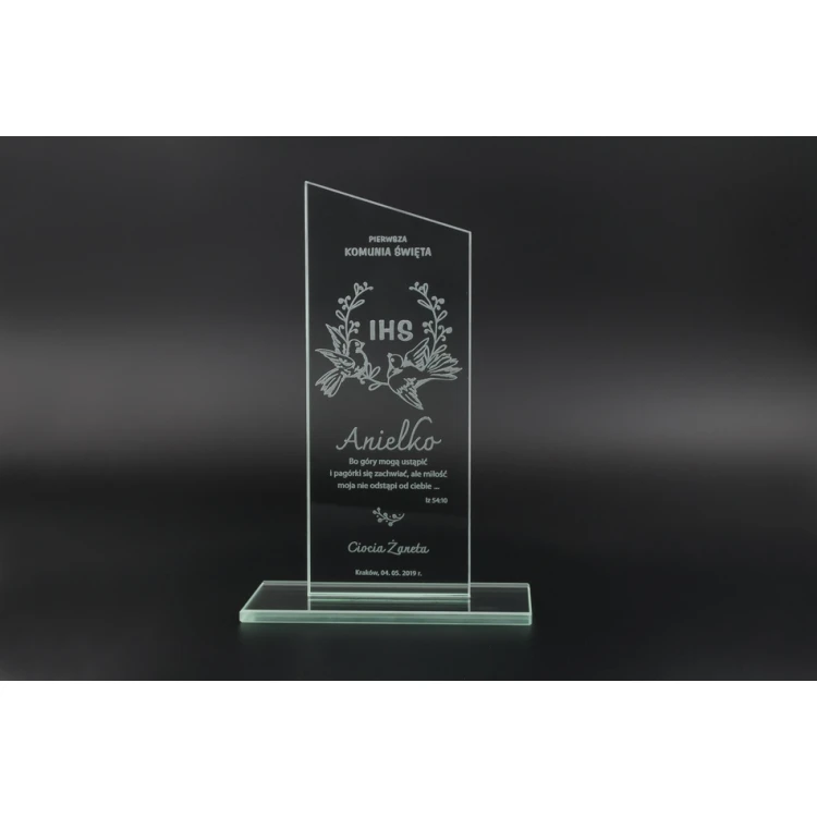 CULTI 2 Glass Trophy - First Holy Communion Souvenir - TSZ061