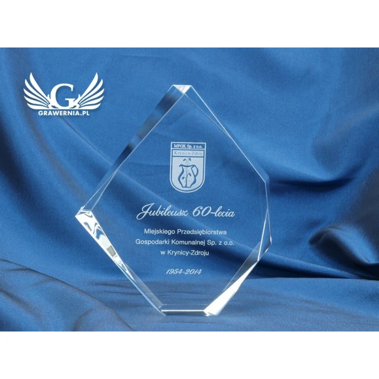Glass Trophy in Case - DIAMOND