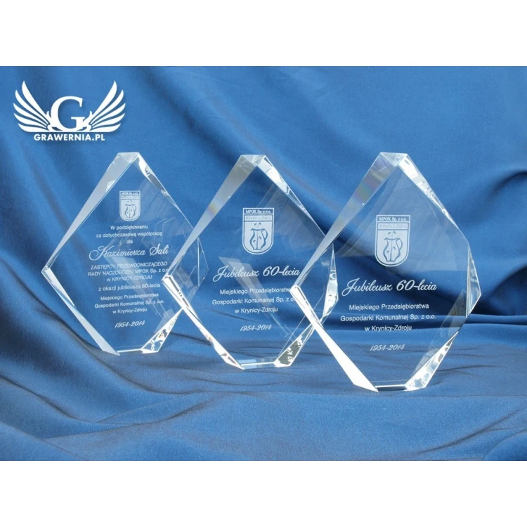 Glass Trophy in Case - DIAMOND