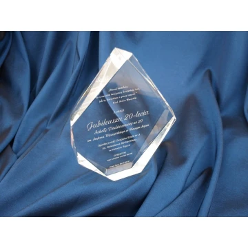Glass Trophy in Case - DIAMOND
