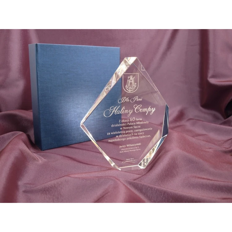 Glass Trophy in Case - DIAMOND