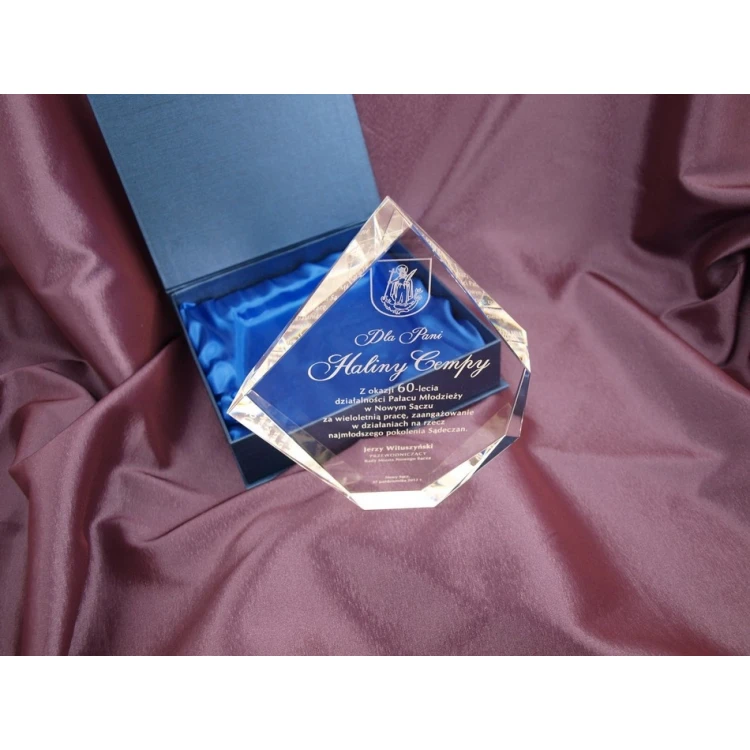 Glass Trophy in Case - DIAMOND