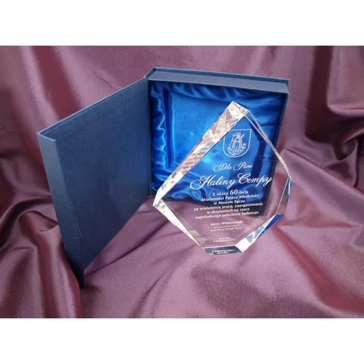 Glass Trophy in Case - DIAMOND
