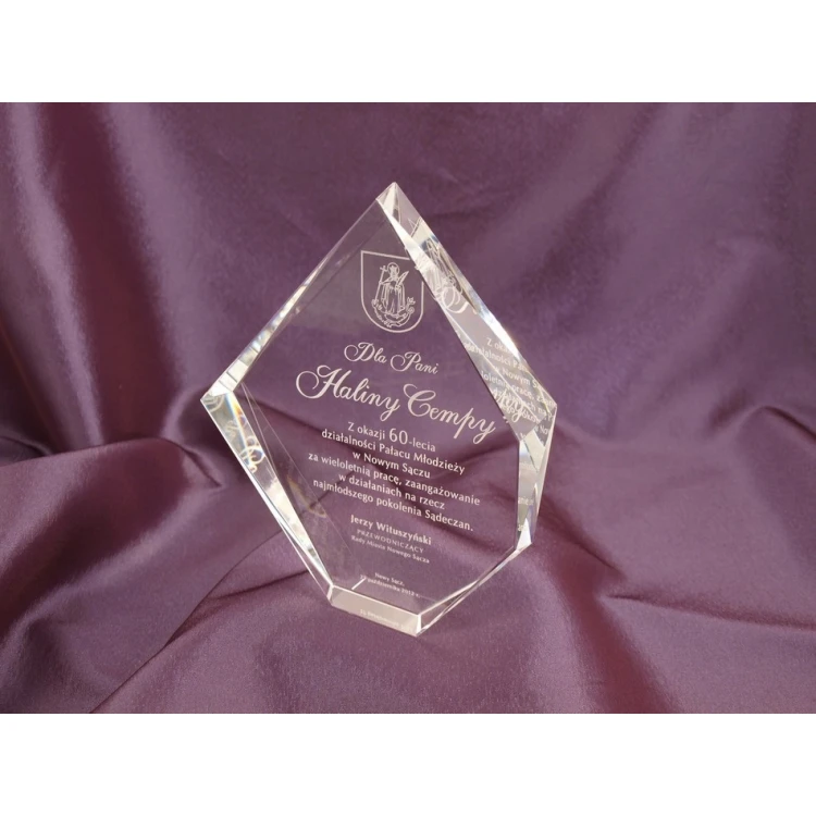 Glass Trophy in Case - DIAMOND