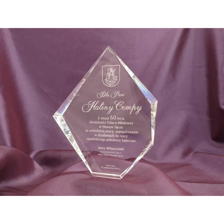 Glass Trophy in Case - DIAMOND