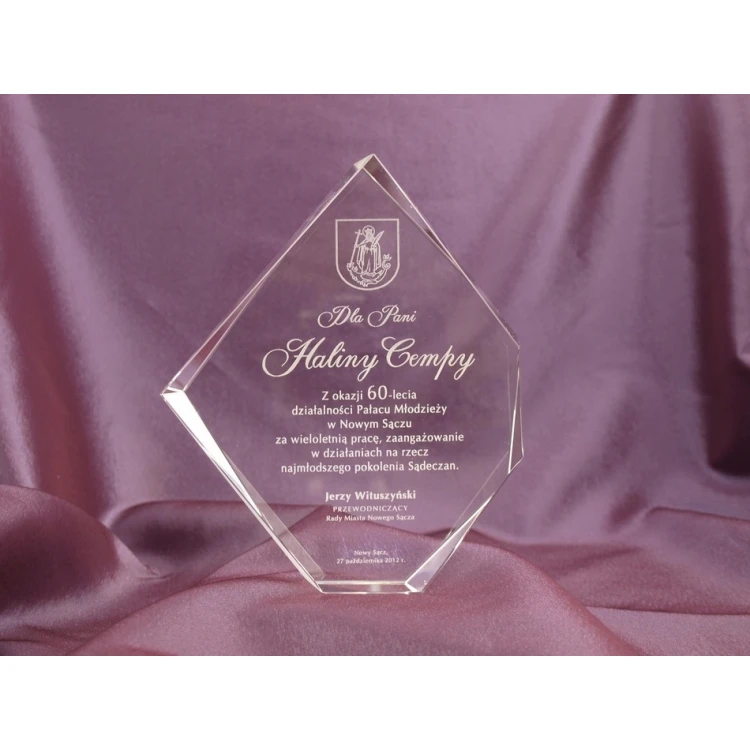 Glass Trophy in Case - DIAMOND