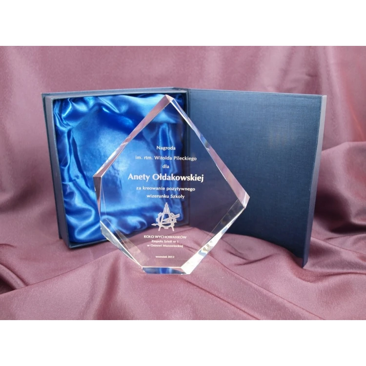 Glass Trophy in Case - DIAMOND