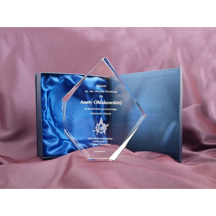 Glass Trophy in Case - DIAMOND