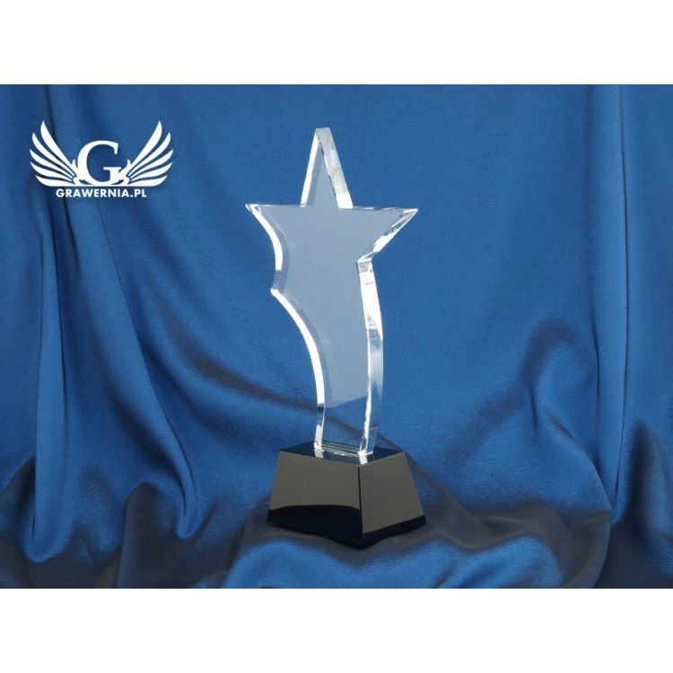 Glass Trophy in Case - STAR