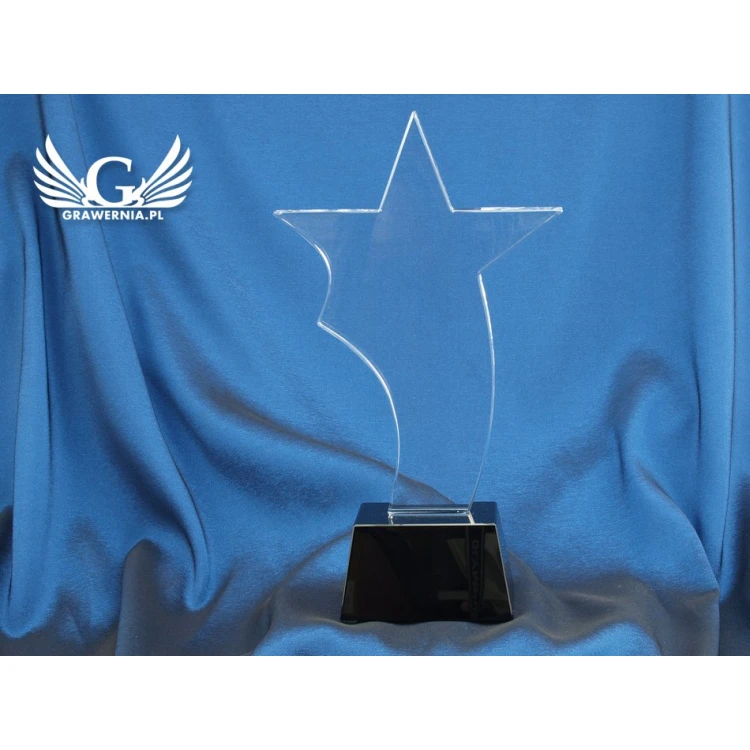 Glass Trophy in Case - STAR