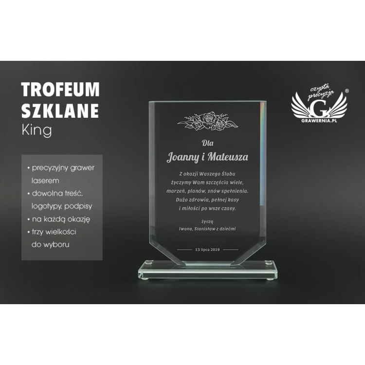 Glass Trophy - King - TSZ088