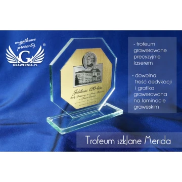 Glass Trophy - MERIDA plus engraving laminate