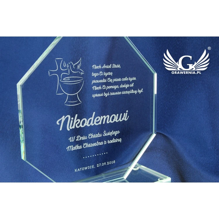 Glass Trophy - Merida Baptism Souvenir