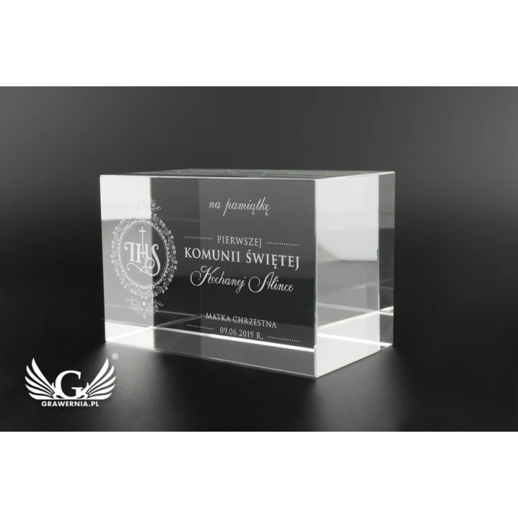 NELI Glass Trophy in Case - First Holy Communion Souvenir - TSZ053