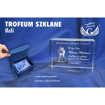 Neli Glass Trophy - Wedding Gift