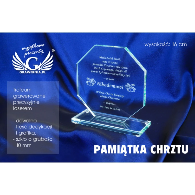 Glass Trophy - Merida Baptism Souvenir