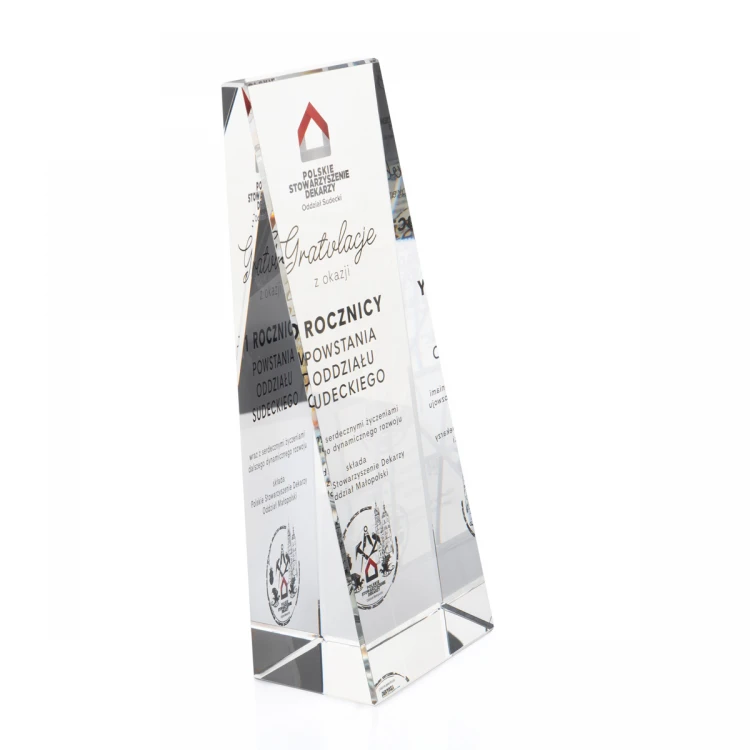 PERLA Glass Trophy with UV Print - TSZ120