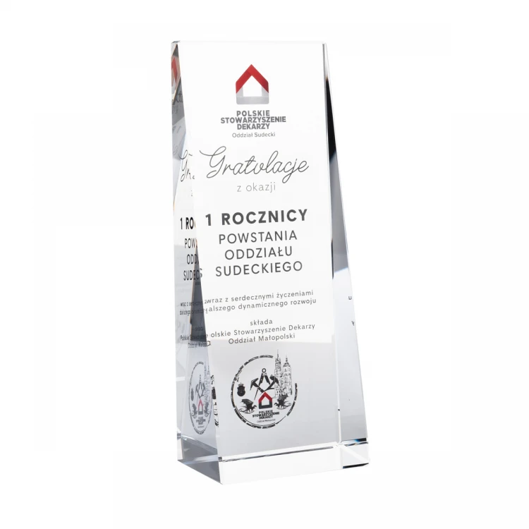 PERLA Glass Trophy with UV Print - TSZ120
