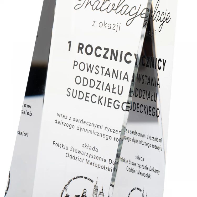 PERLA Glass Trophy with UV Print - TSZ120