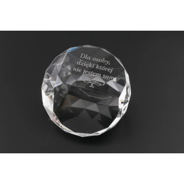 Glass Trophy - Crystal Button