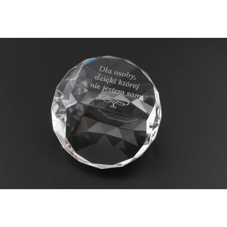 Glass Trophy - Crystal Button