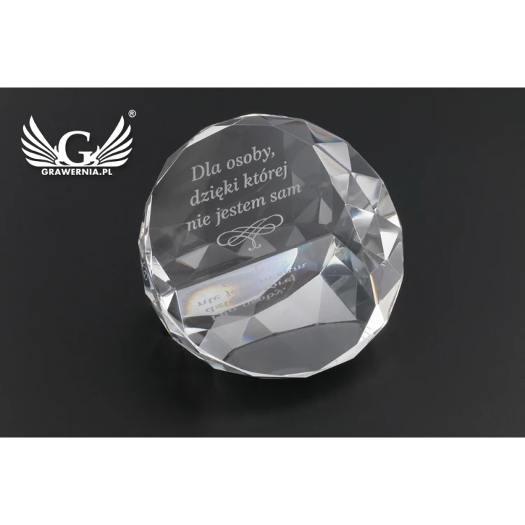 Glass Trophy - Crystal Button