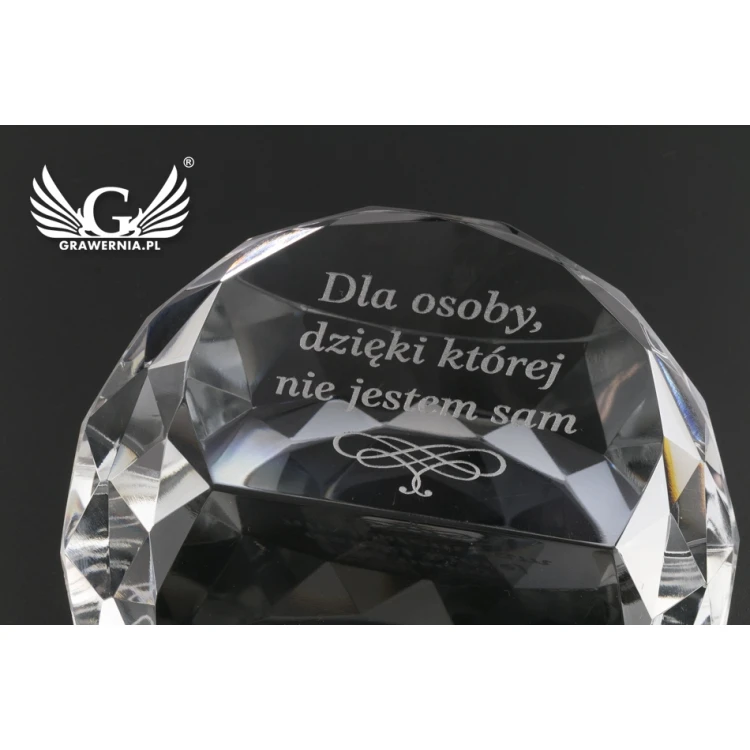 Glass Trophy - Crystal Button