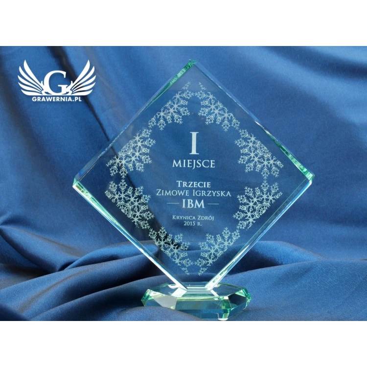 Glass Trophy in Case - QUARTET SMALL