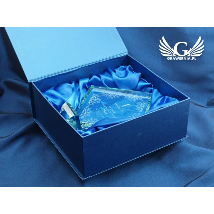 Glass Trophy in Case - QUARTET SMALL