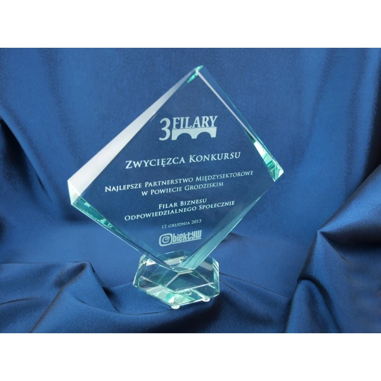 Glass Trophy in Case - QUARTET BIG