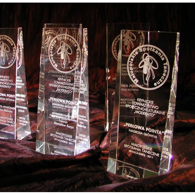 Glass Trophy in Case - PERLA