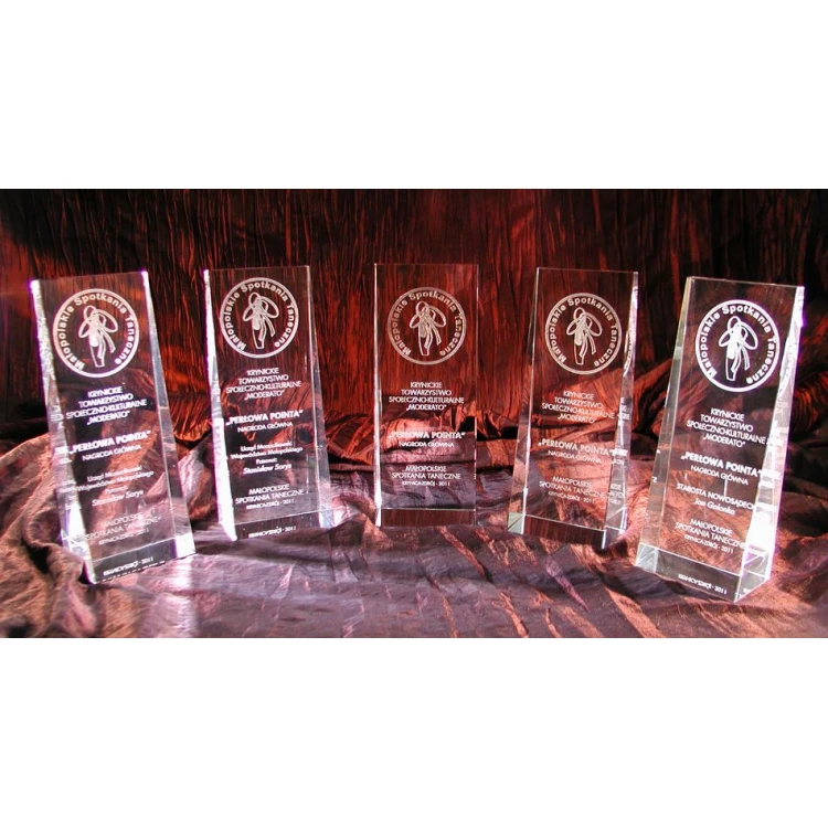 Glass Trophy in Case - PERLA