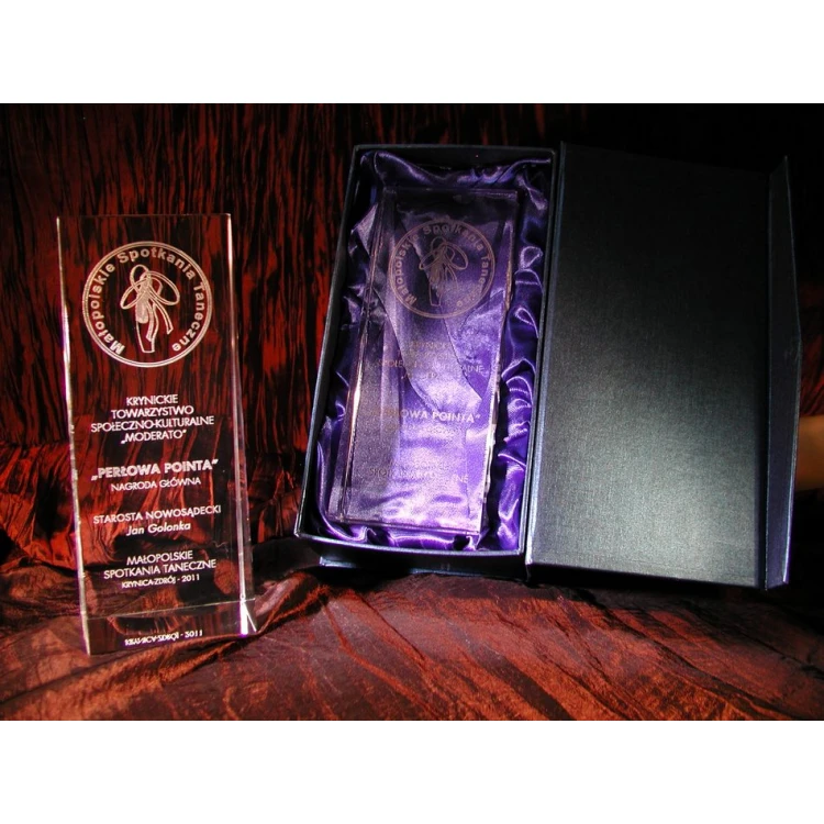 Glass Trophy in Case - PERLA