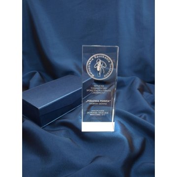 Glass Trophy in Case - PERLA