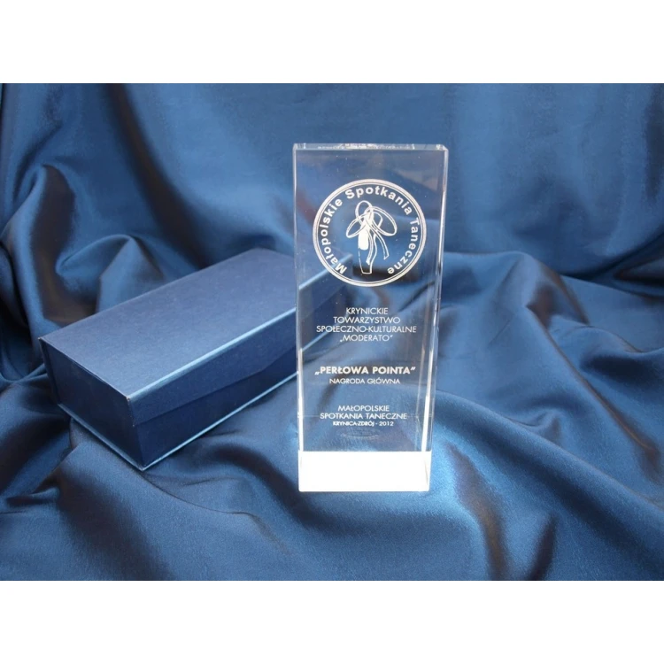 Glass Trophy in Case - PERLA
