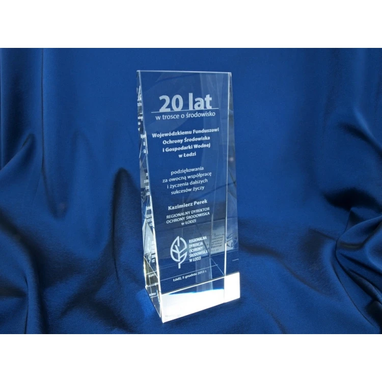 Glass Trophy in Case - PERLA