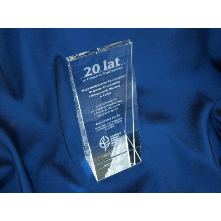 Glass Trophy in Case - PERLA