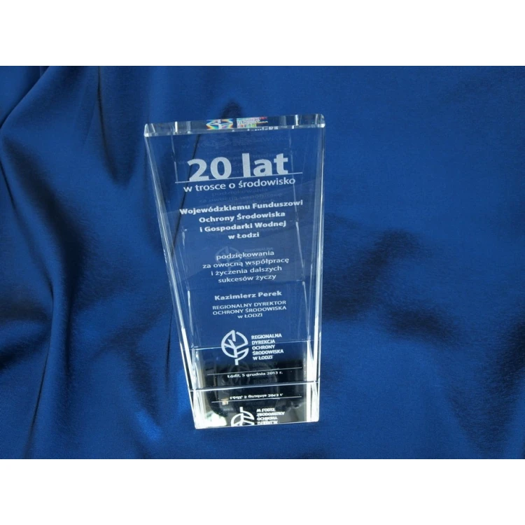Glass Trophy in Case - PERLA