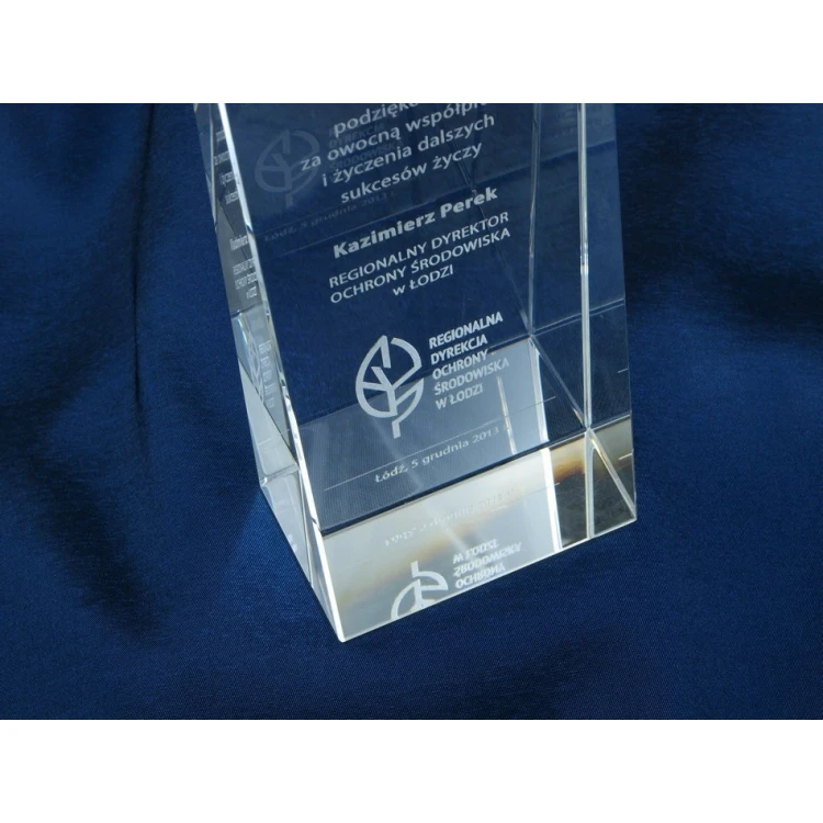 Glass Trophy in Case - PERLA