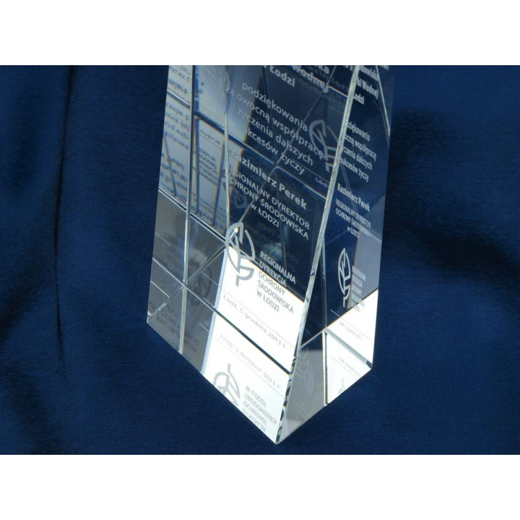 Glass Trophy in Case - PERLA