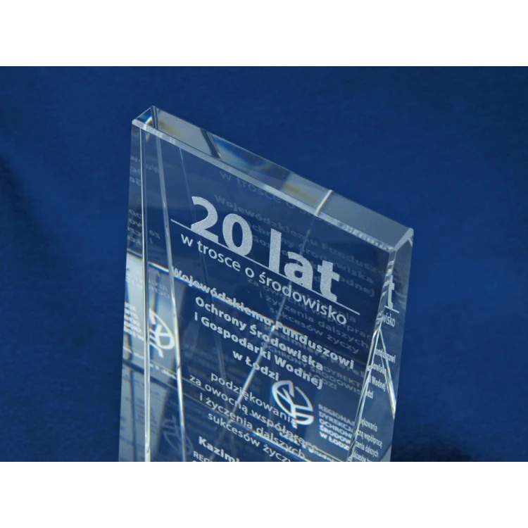Glass Trophy in Case - PERLA
