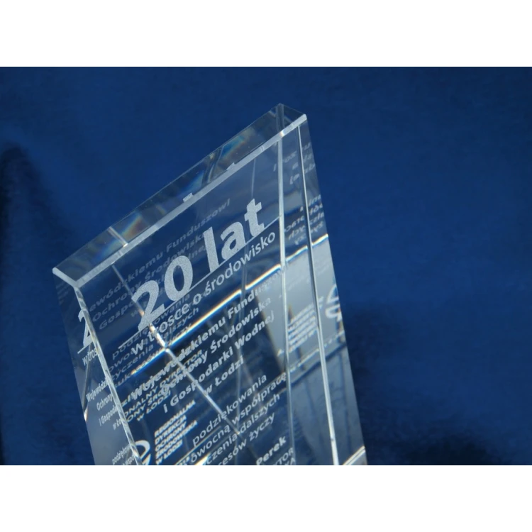 Glass Trophy in Case - PERLA