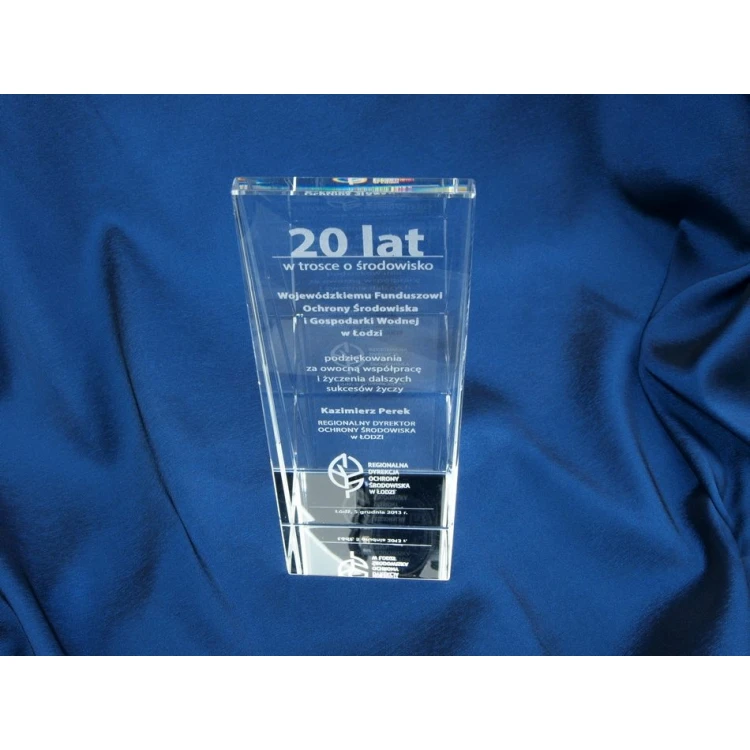 Glass Trophy in Case - PERLA